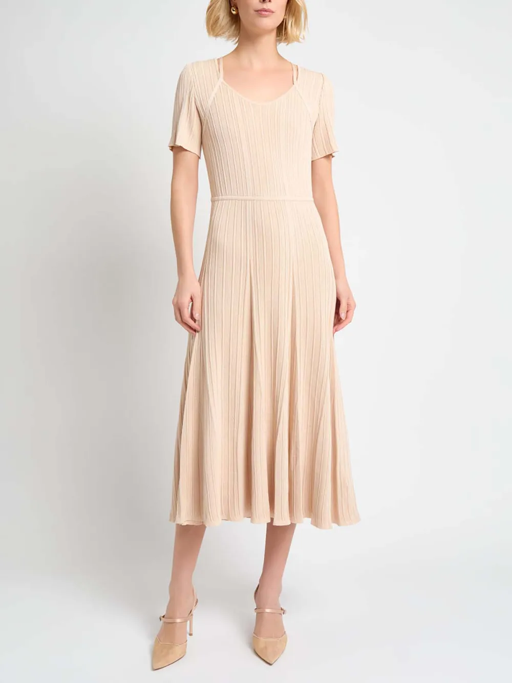 Ribbed Large Skirt Dress