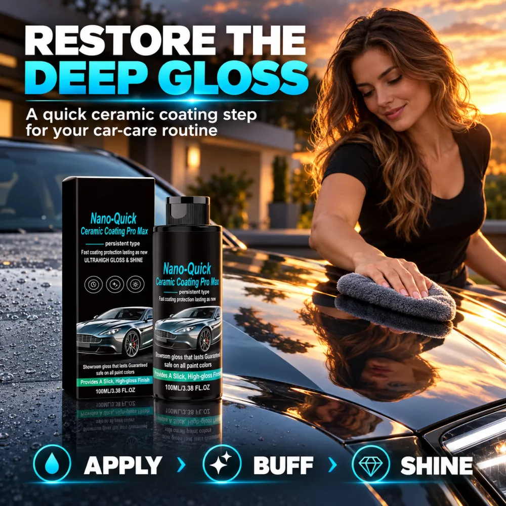 Nano Ceramic Coating Pro MAX is specially designed for cars. It features advanced ceramic technology with dustproof, waterproof properties and long-lasting shine