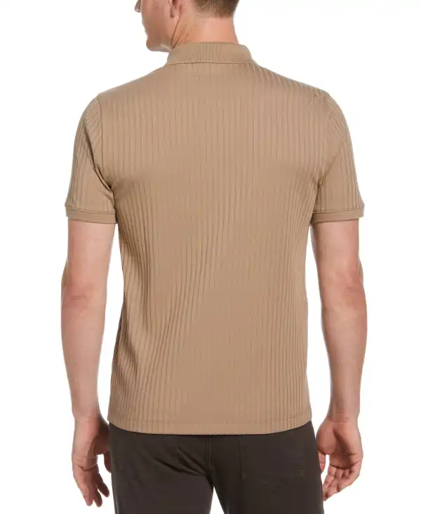 Quarter Zip Ribbed Polo