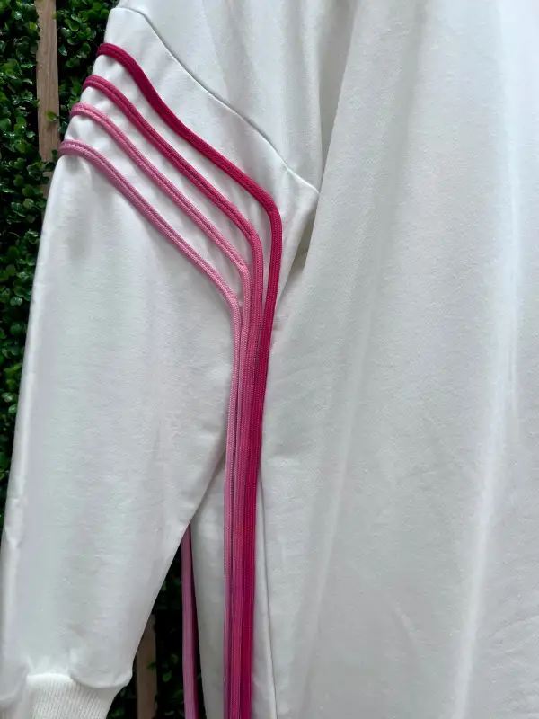 Gradient Fringed Sweater Top