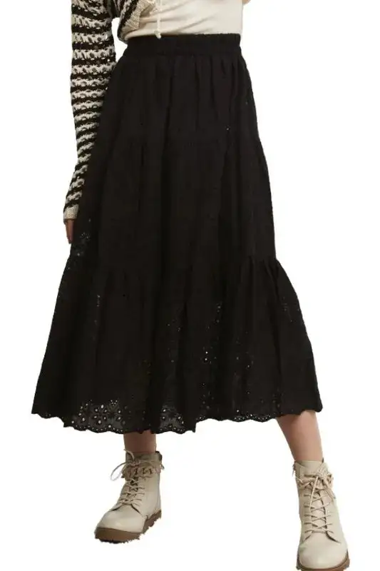 Tiered Midi Skirt