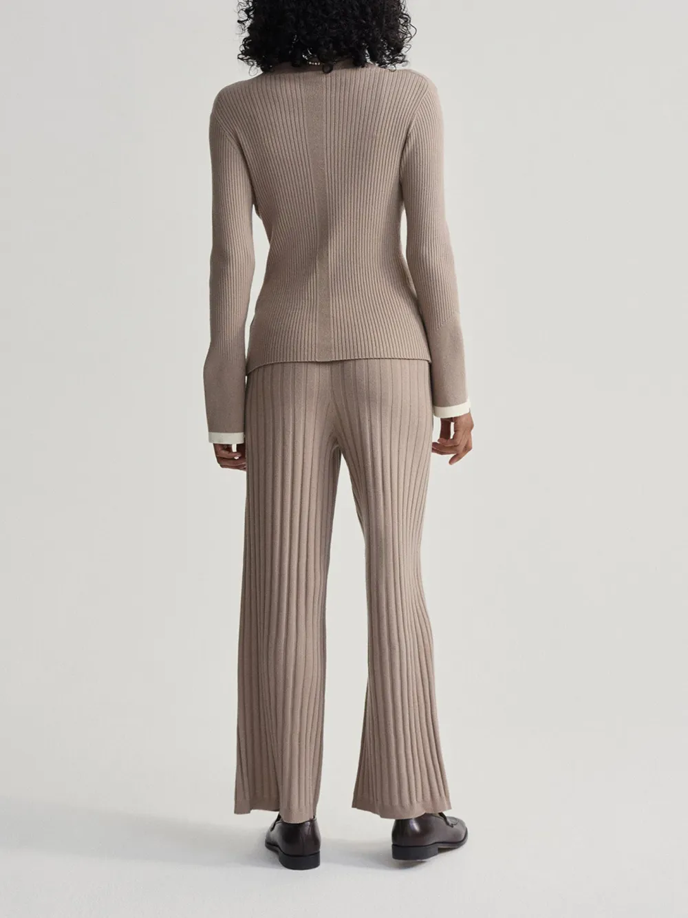 Rib Knit High-Neck Top