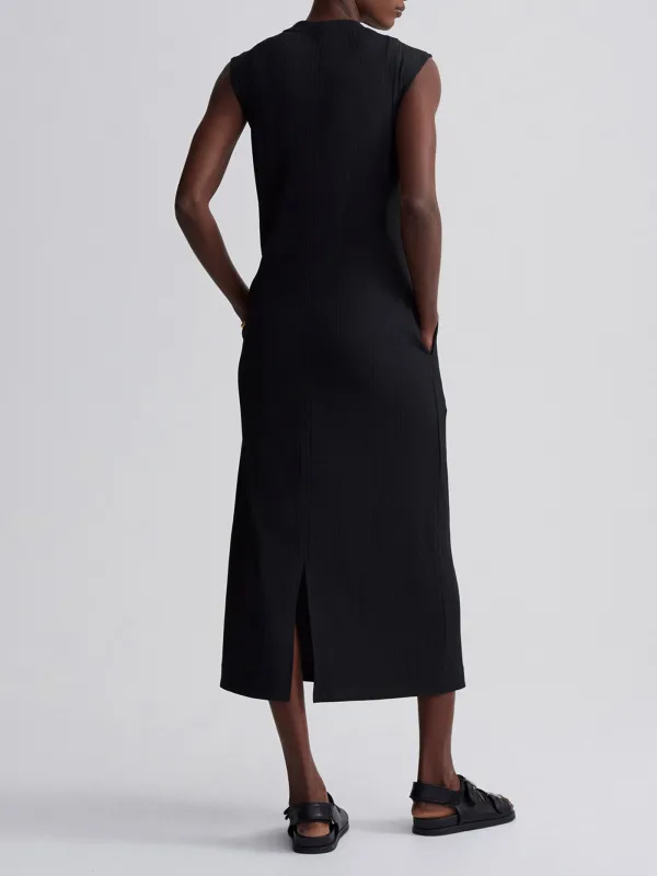 Satin Sleeveless Midi Dress