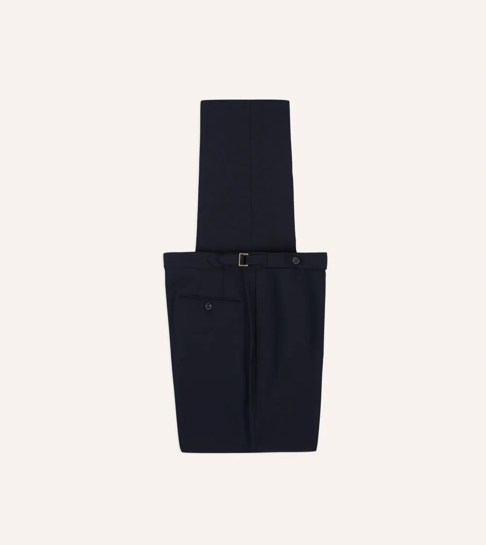 Daily Navy Tropical Wool Single Pleat Trouser