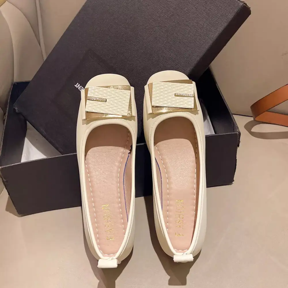 Round Toe Block Heels Slip Ons