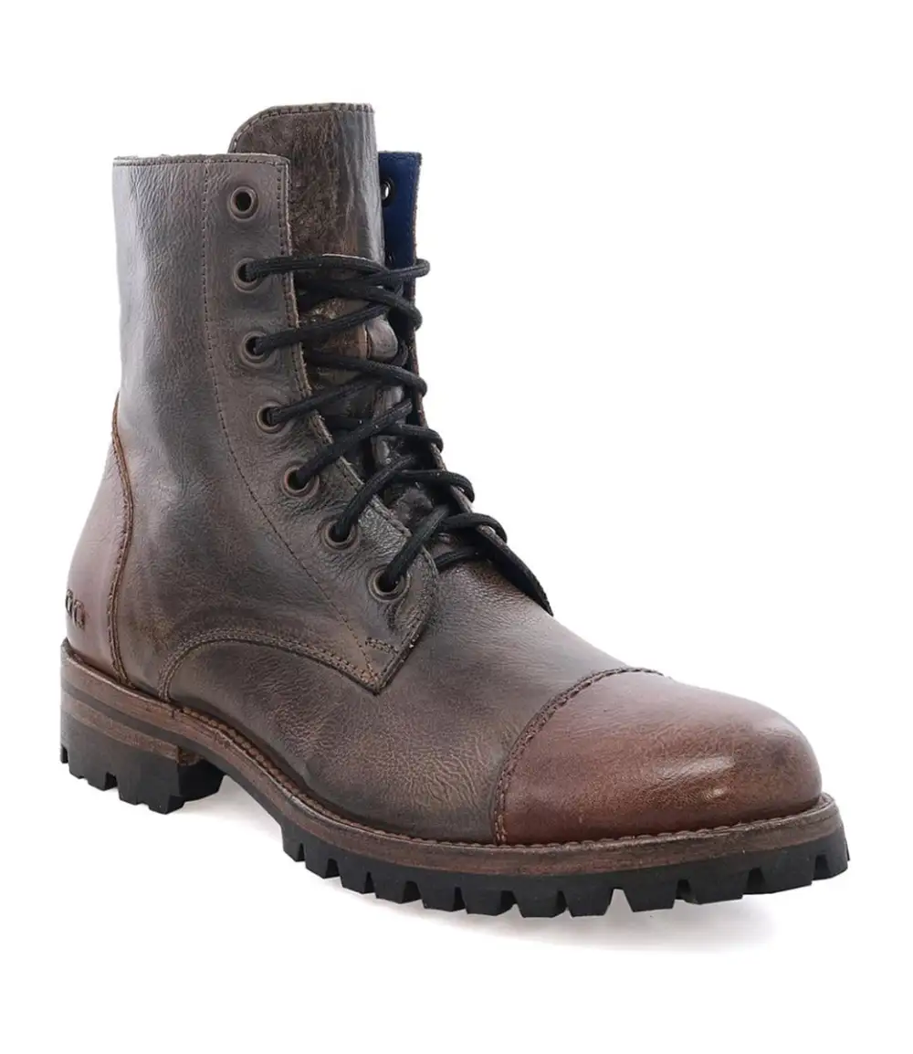 Lug Sole Back Zip Welted Rugged Ankle Boots
