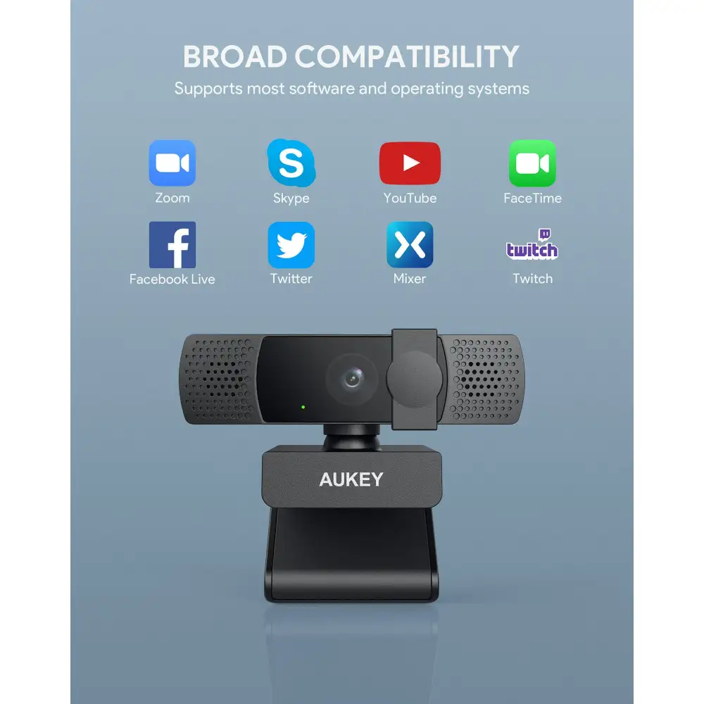 AUKEY Overview || FHD 1080p Webcam with Privacy Cover  PC-LM7