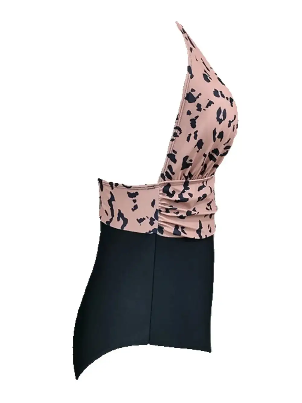 Palm Halter One Piece Swimsuit
