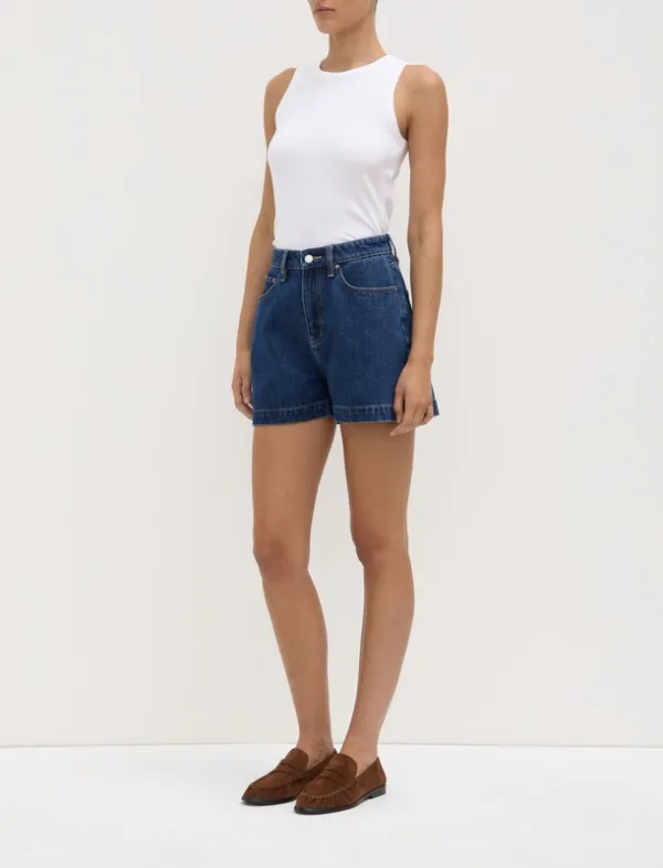 Heritage Blue High-Rise Boxy Denim Short