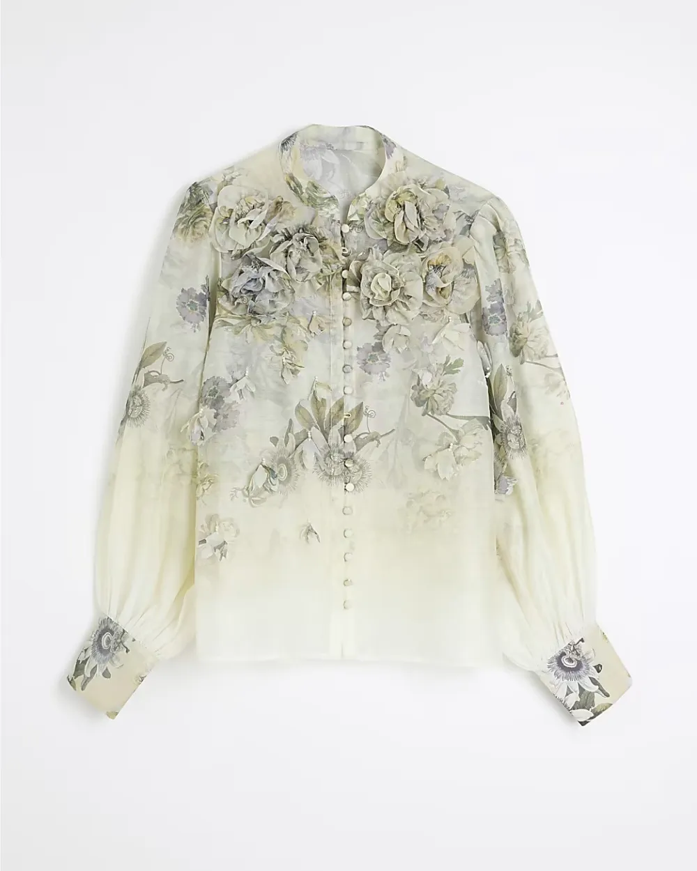 Green High Fashion Floral Shirts