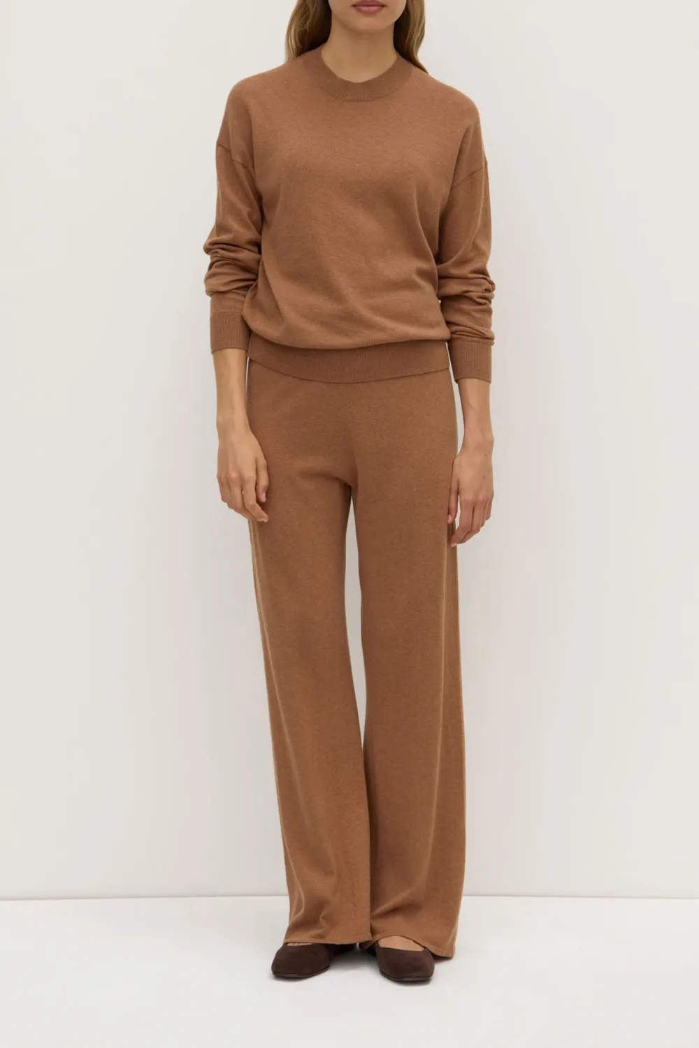 Round Neck Cotton Knit Sweater