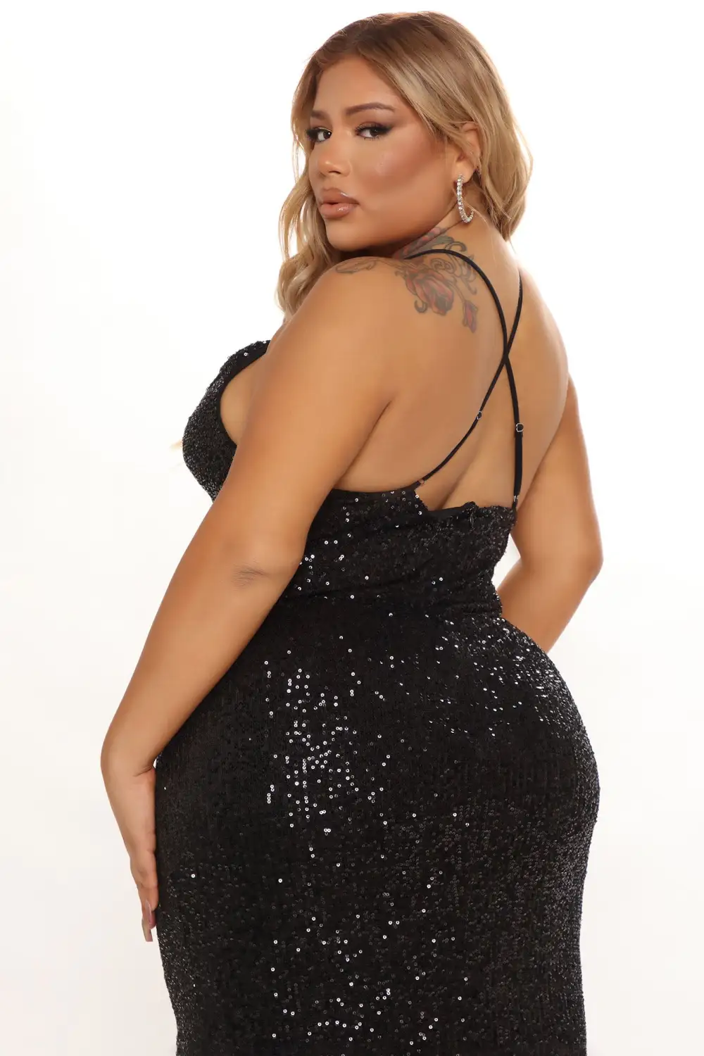 Definitely Maybe Sequin Maxi Dress - Black