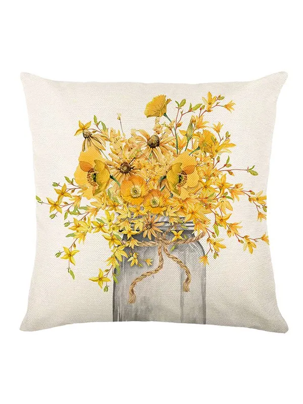 Botanical Floral Throw Pillowcase