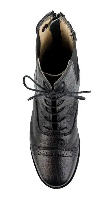 Lace-Up Leather Riding Boots
