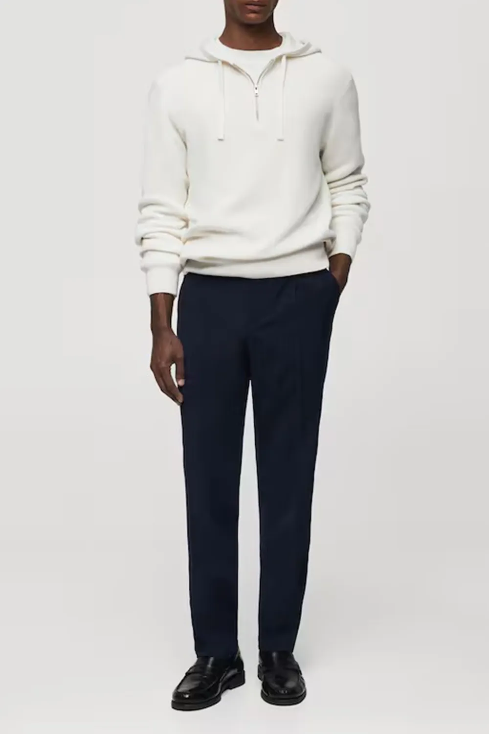 Hooded Knit Sweatshirt