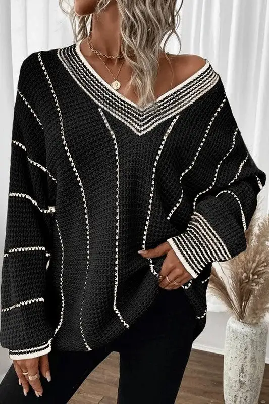 Casual Oversized Pullover Knitted Jumper Tops