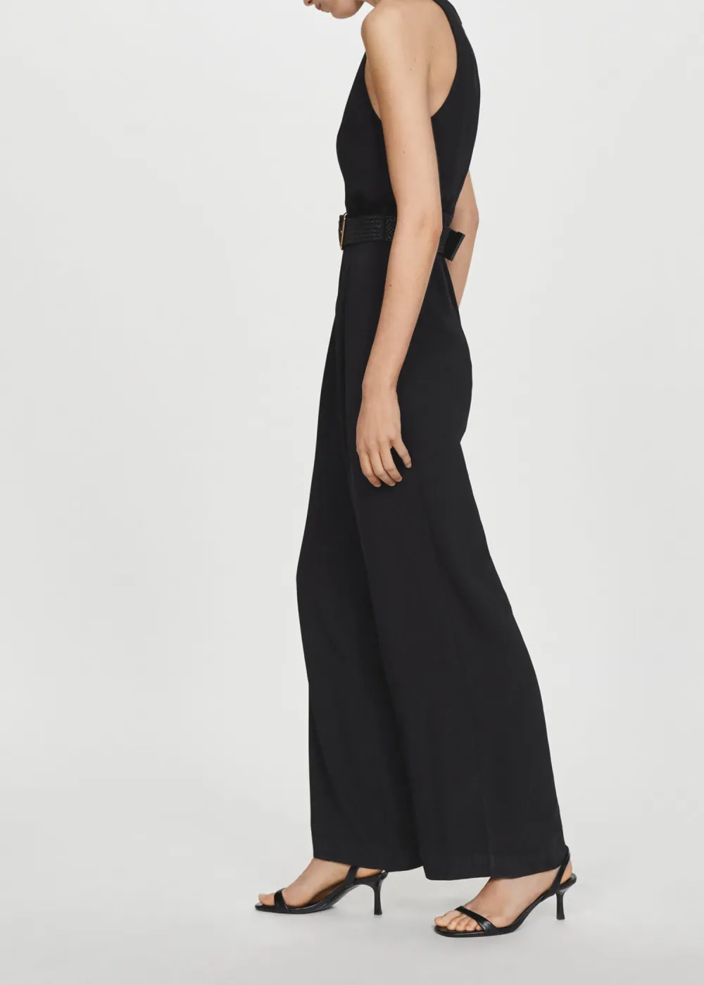 Belt long jumpsuit