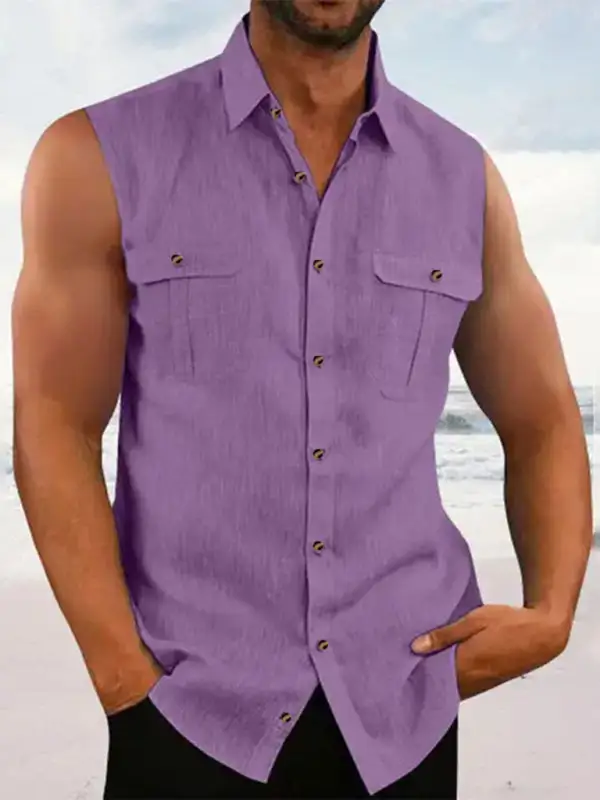 Linen Blend Cotton Blend Shirt