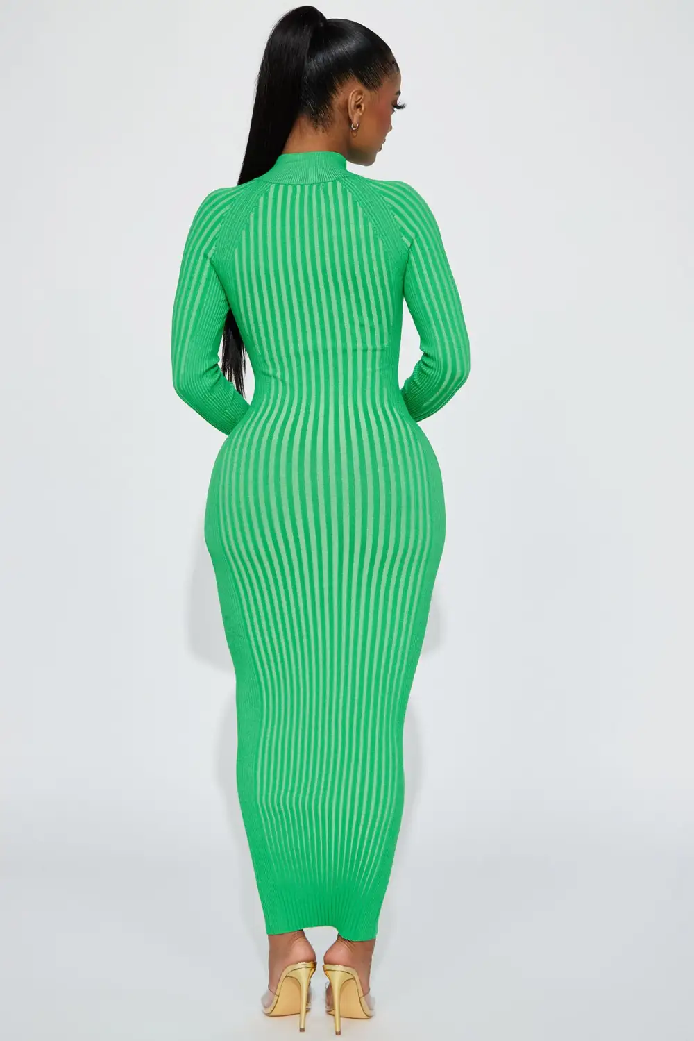 Keeping You Warm Sweater Maxi Dress - Kelly Green