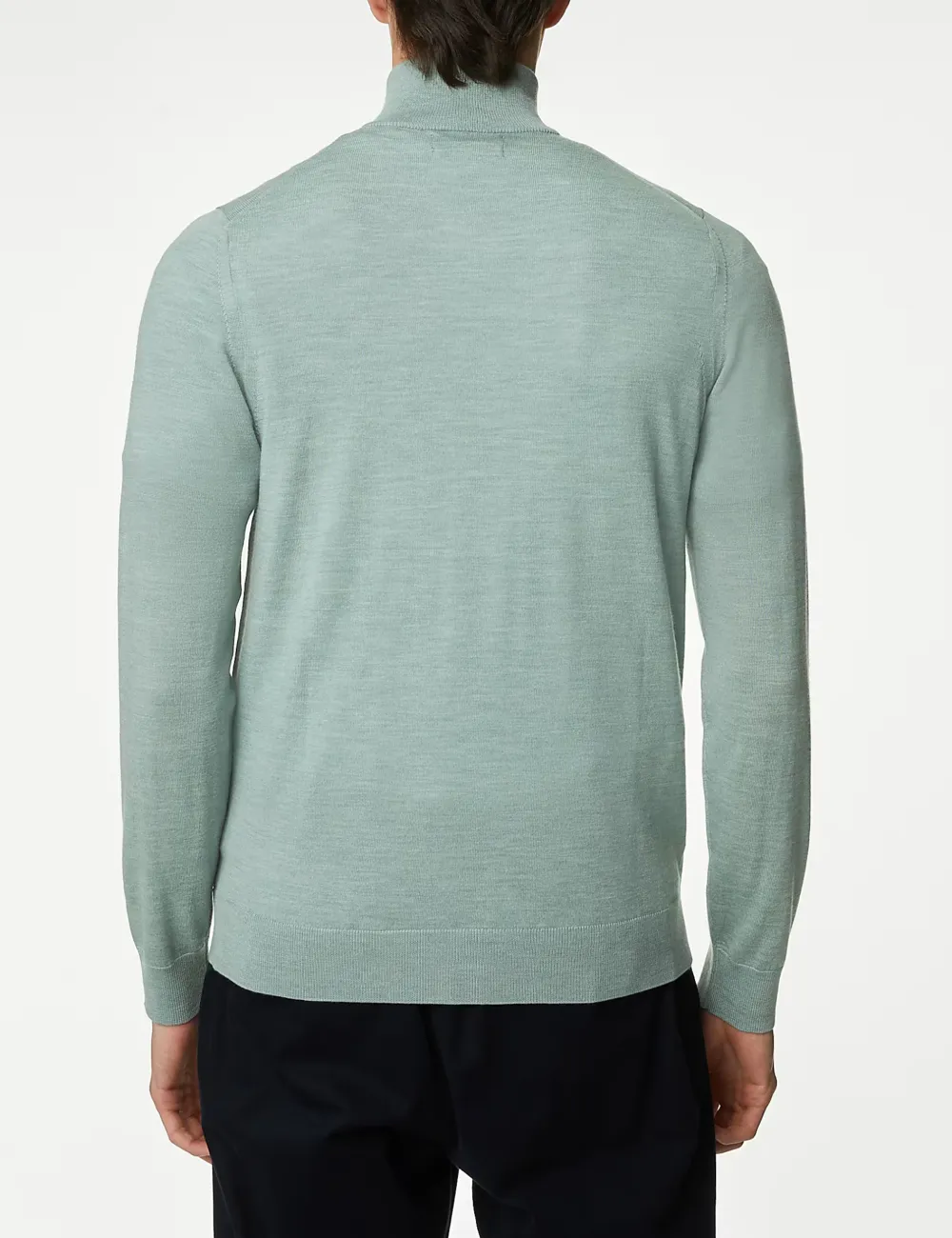 Pure Extra Fine Merino Wool Half Zip Jumper