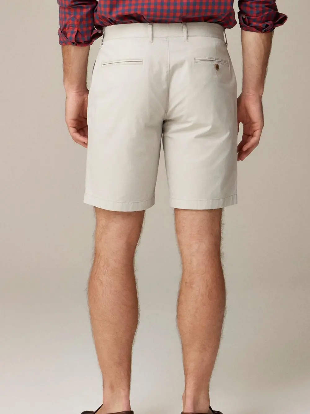 Cream Colored Cotton Blend Shorts