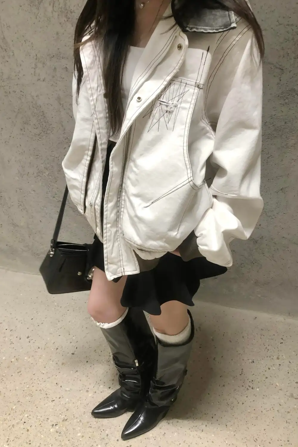 Contrast Stitch Utility Jacket