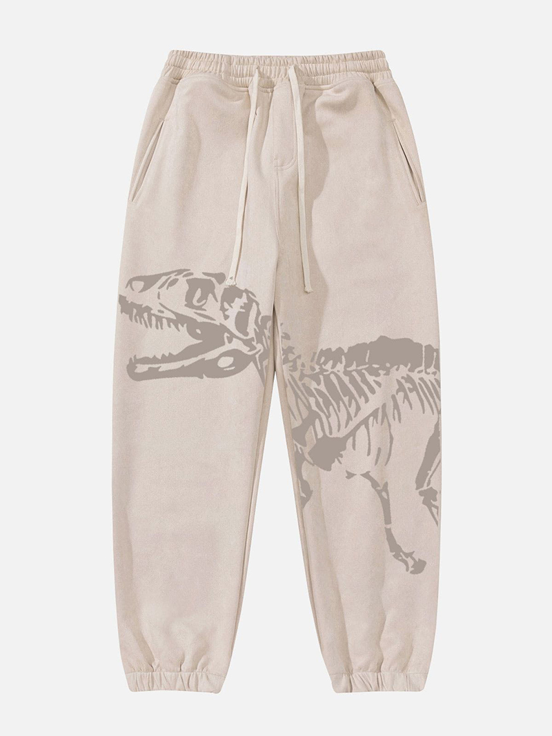 Dinosaur Print Drawstring Sweatpants