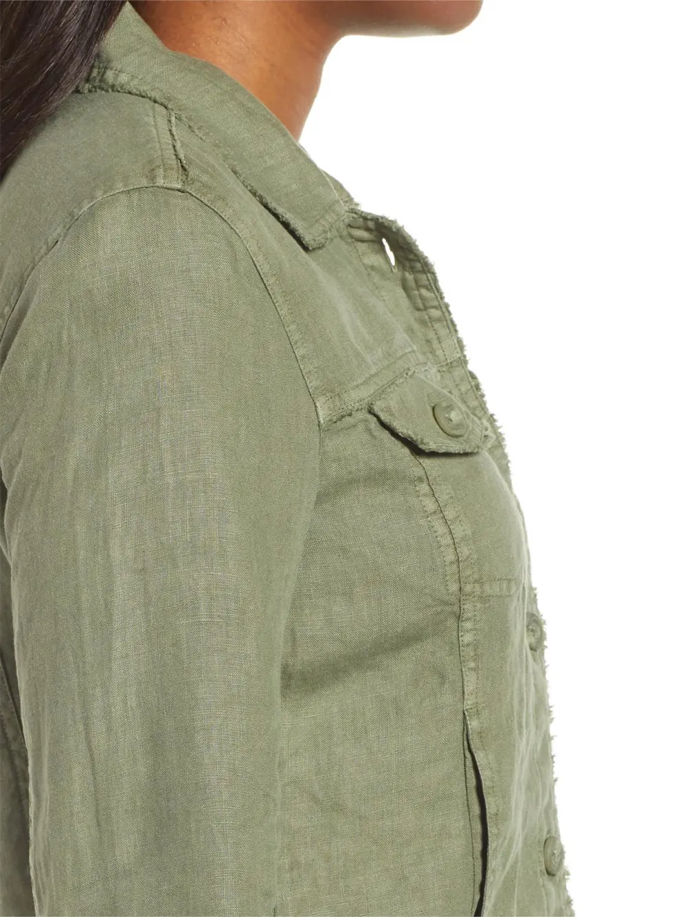 Linen Raw Edge Jacket