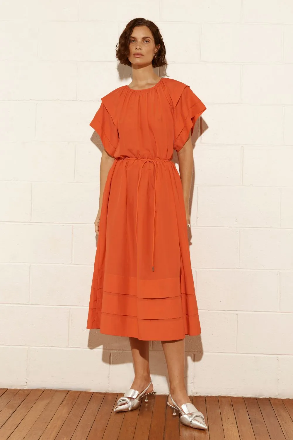 portray dress - tamarillo