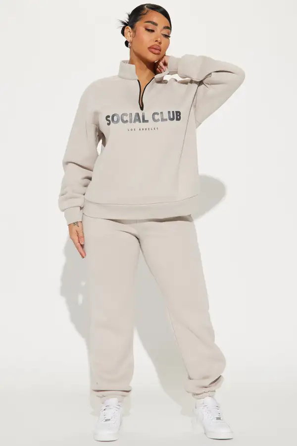 Social Club Sweatpant Set - Grey
