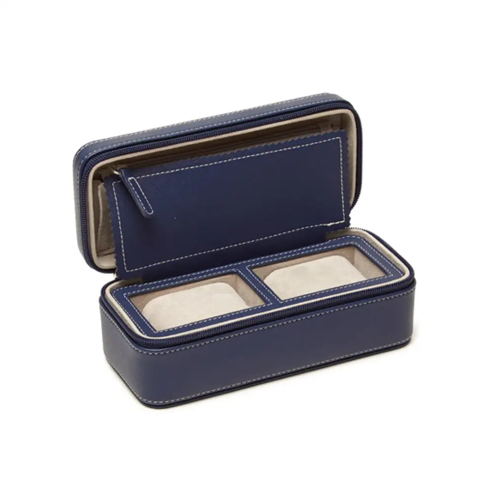 Zippered Dual Watch Travel Case