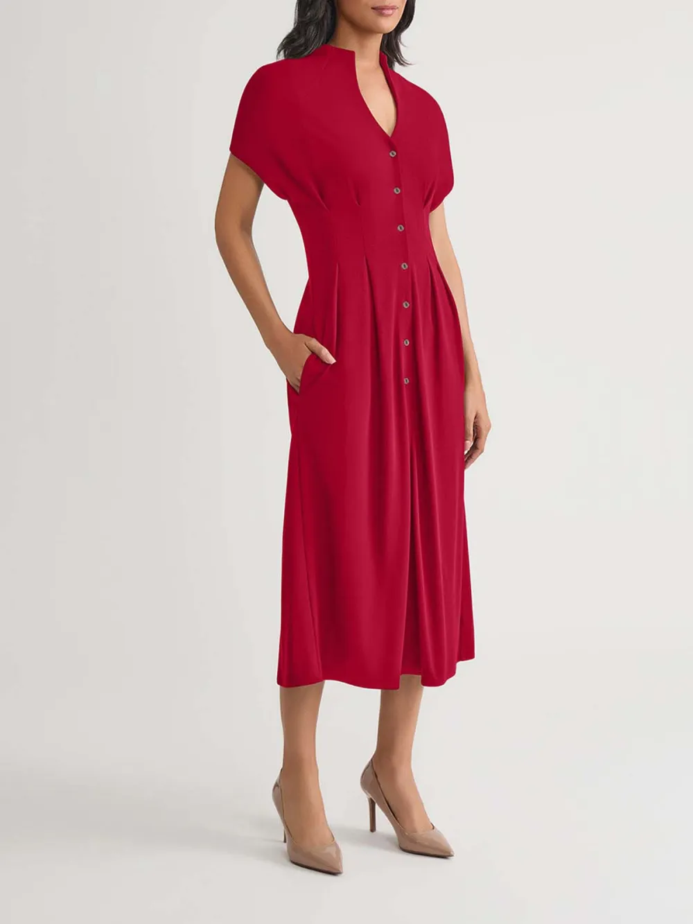 Cotton Waist Cinching Dress