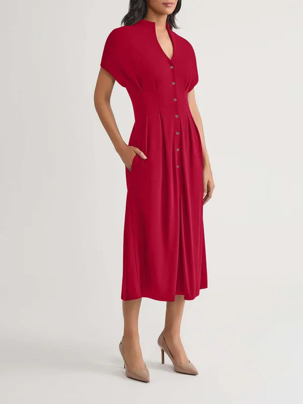 Cotton Waist Cinching Dress