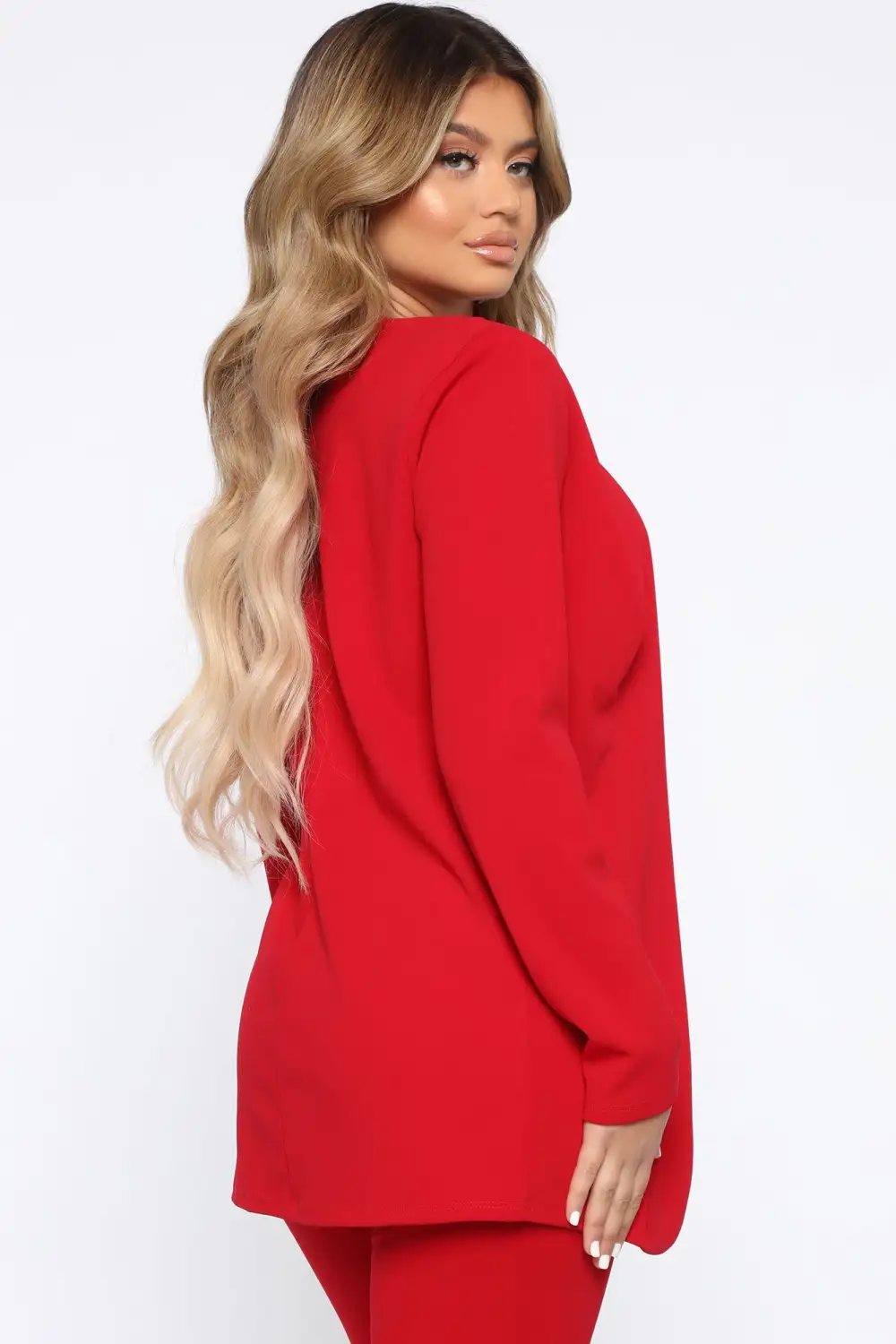 Payin' It Forward Blazer Set - Red