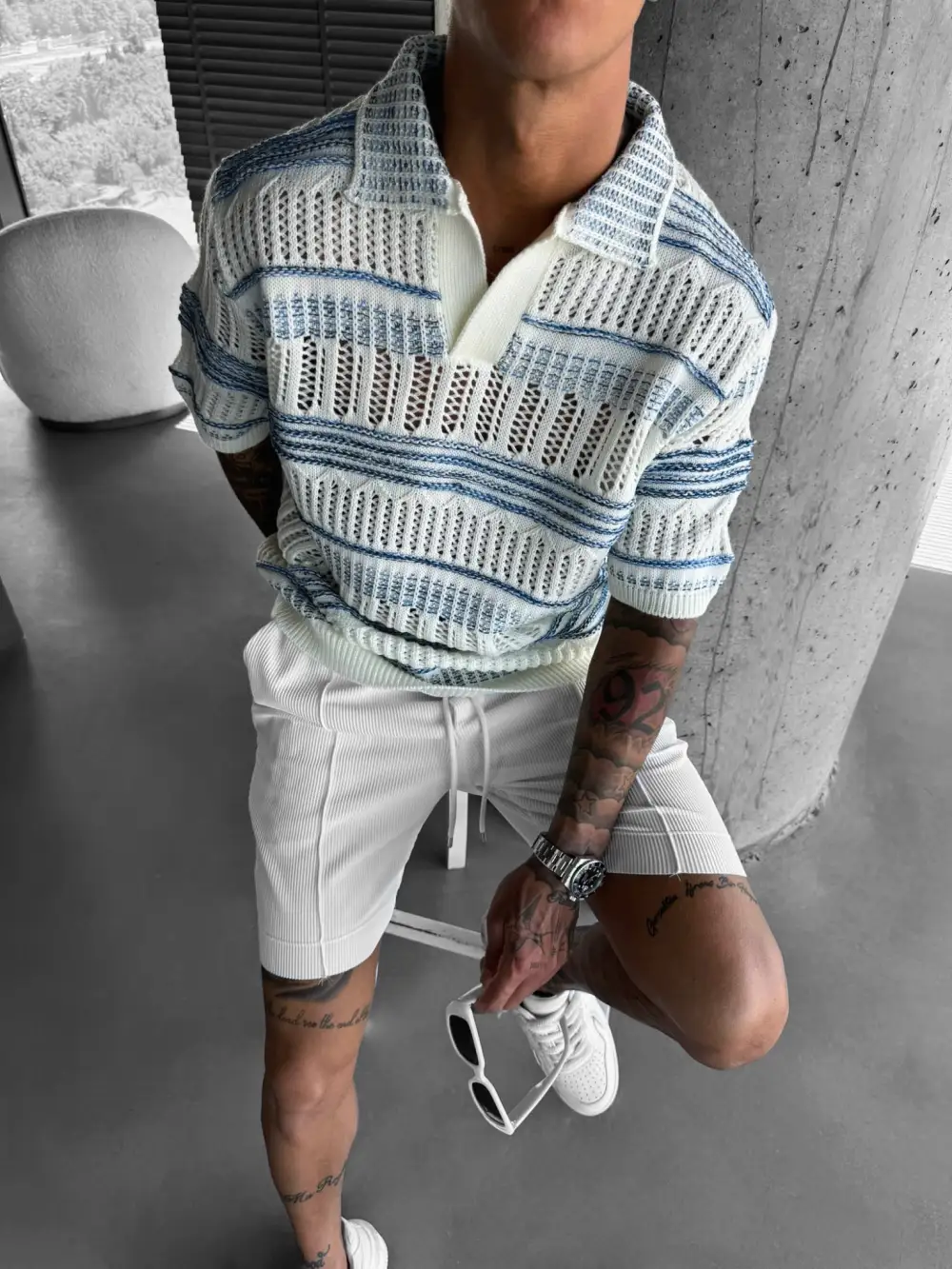 Breathable Relaxed Knit T-Shirt