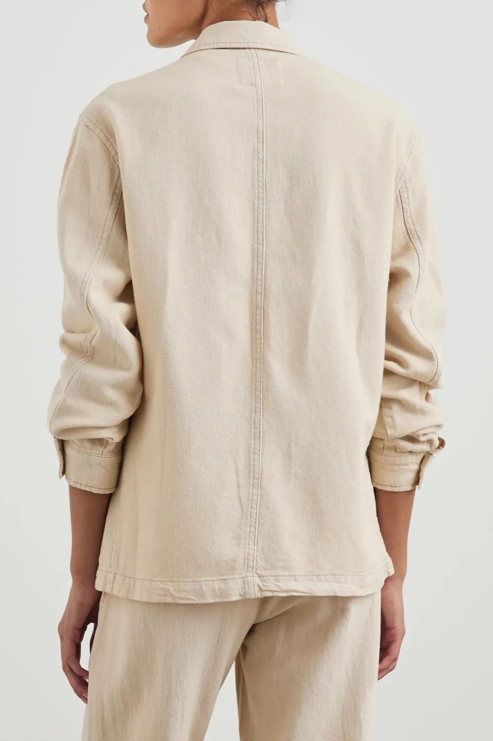 Slim-Fit Cotton And Linen Blended Solid-Color Jacket