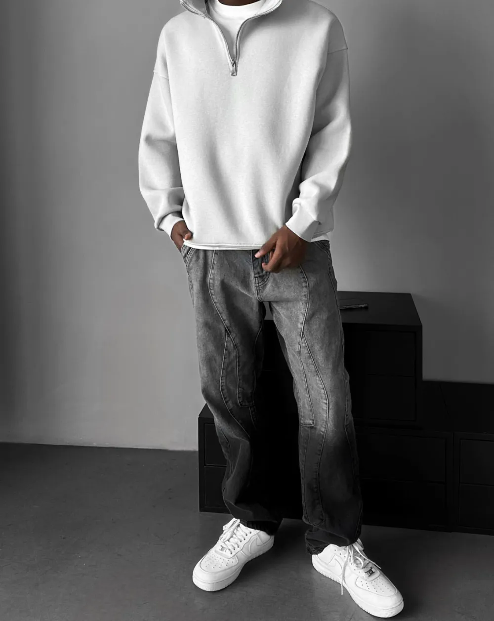 Everyday Relaxed Zip Front Sweatshirt