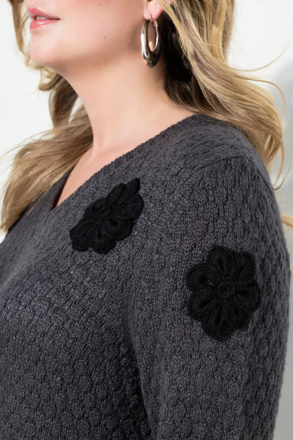 Ribbed V-Neck Sweater