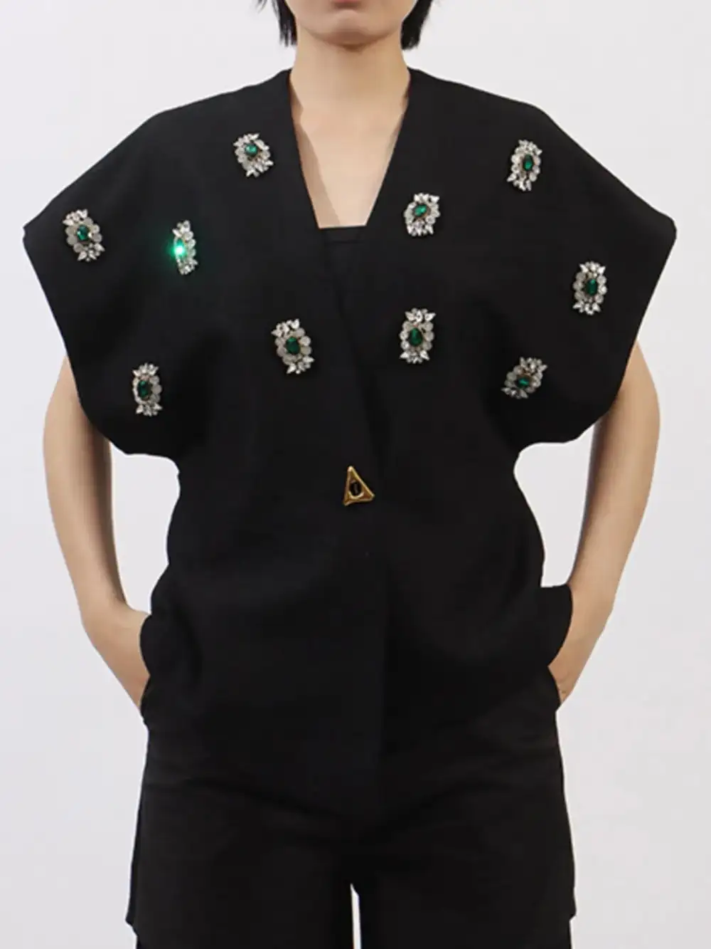 Plus Size Rhinestone Relaxed