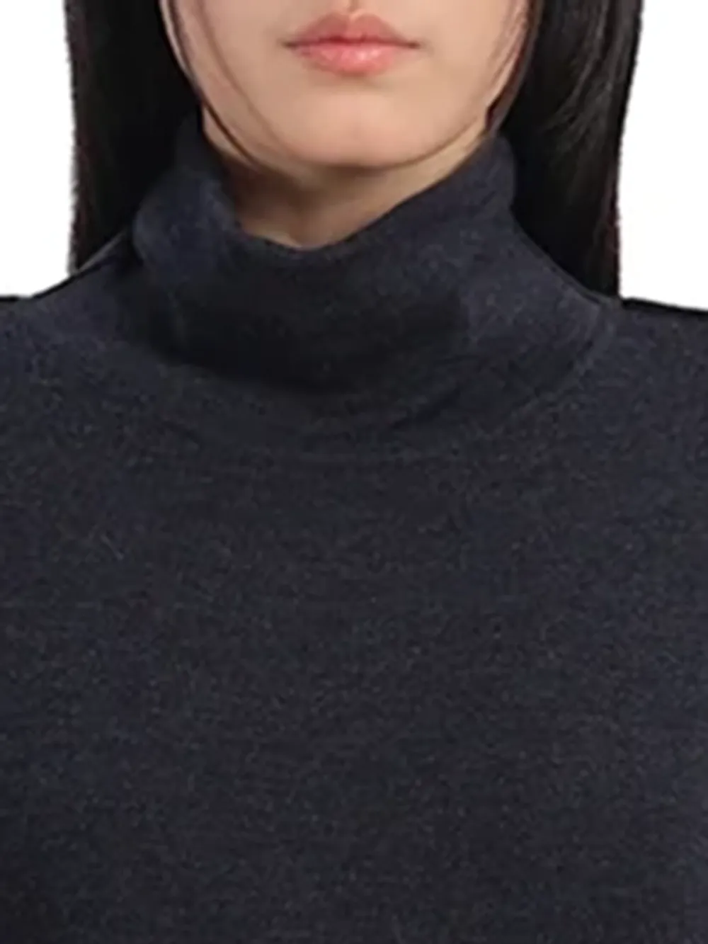 Basic Solid Turtle Neck Knit Top