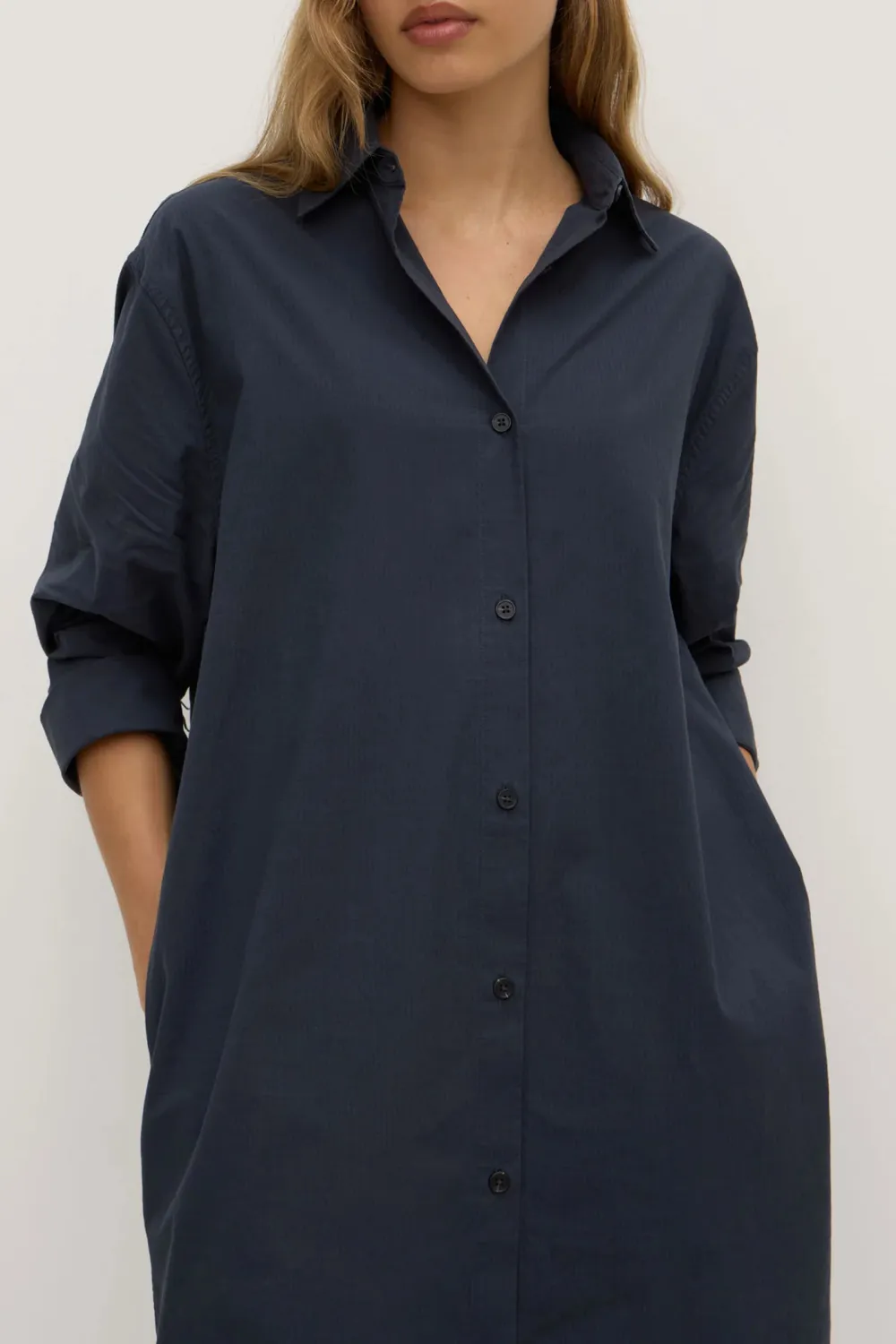 Long Sleeved Cotton Shirt Dress