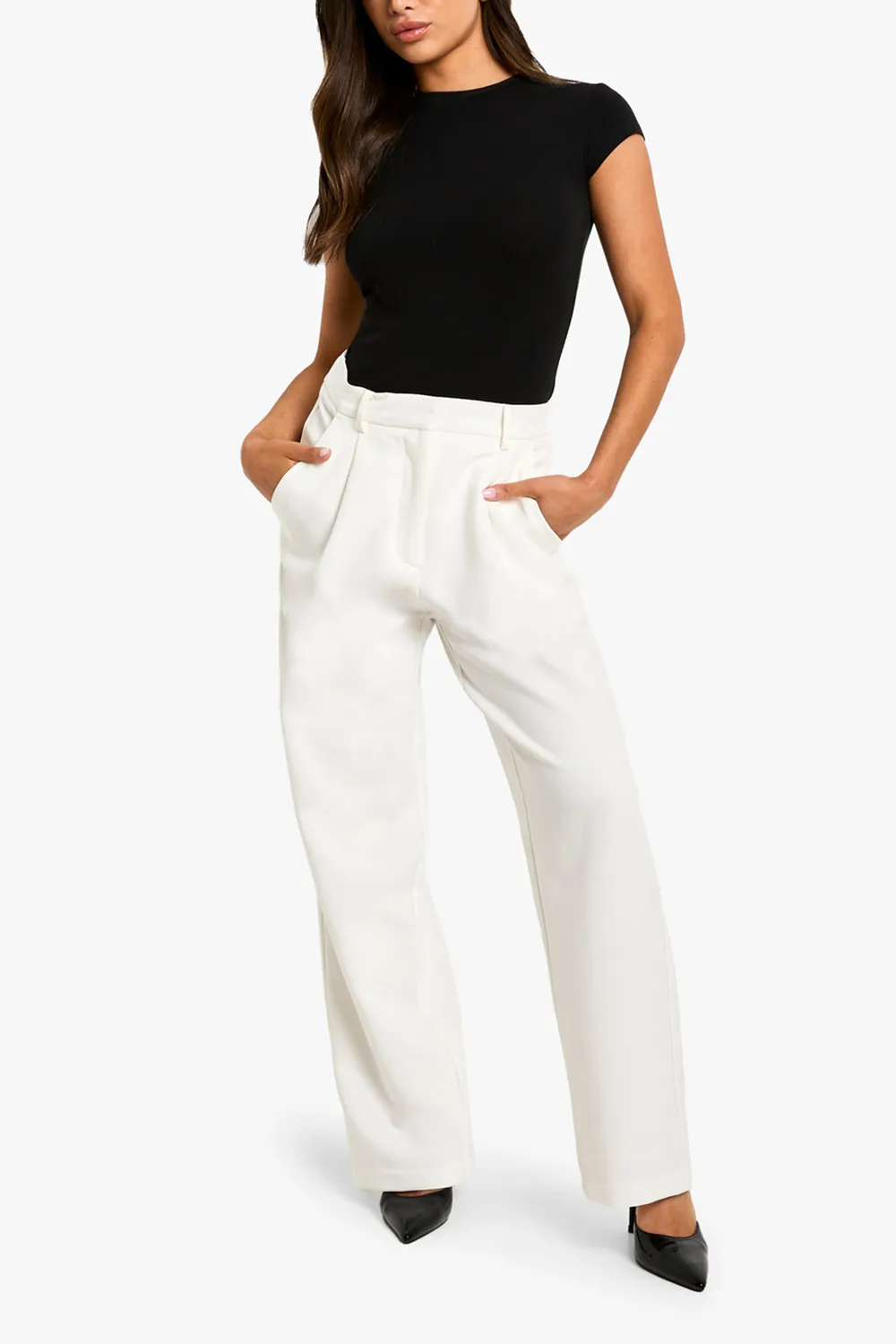 Women's High Waist Straight Casual Trousers