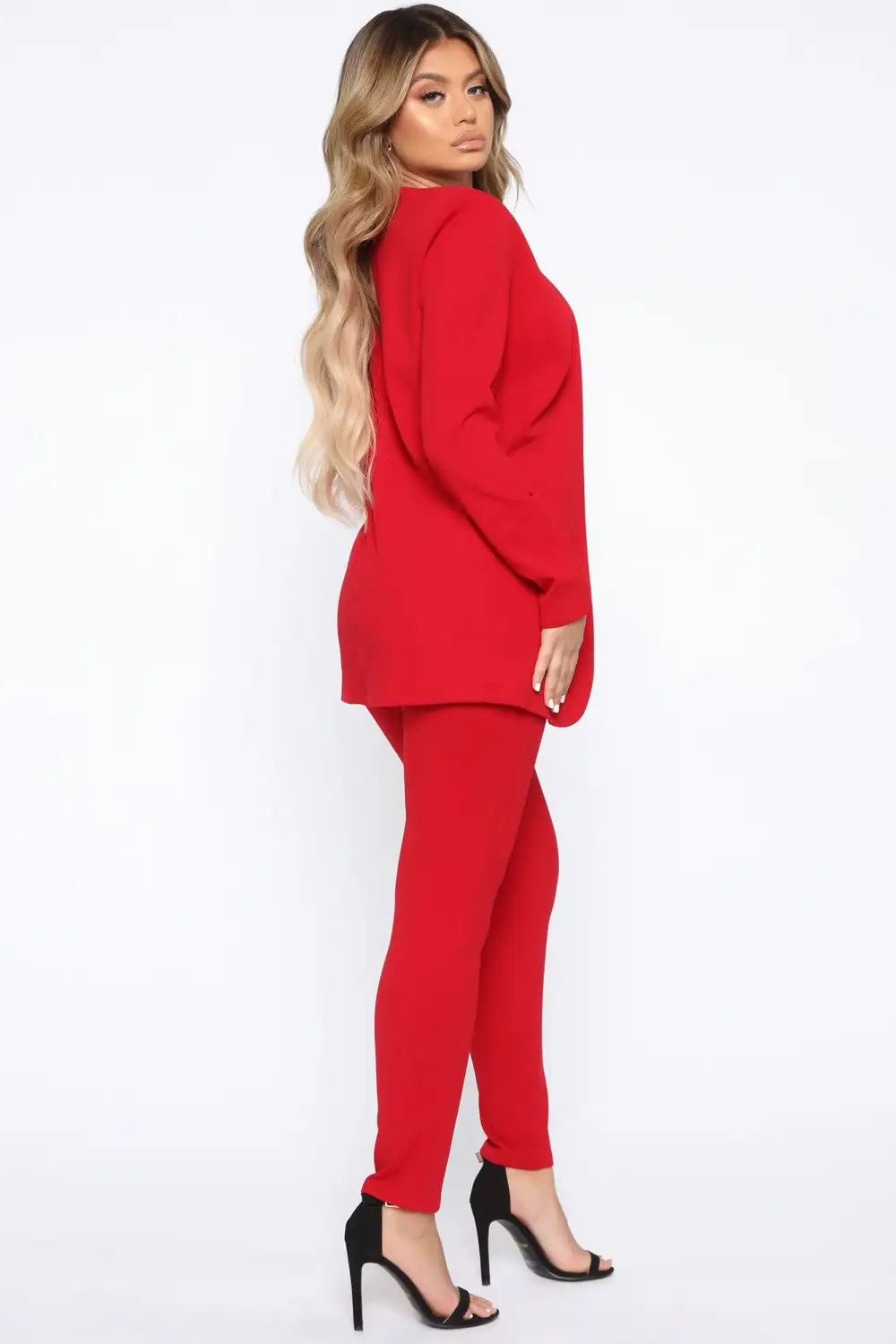 Payin' It Forward Blazer Set - Red