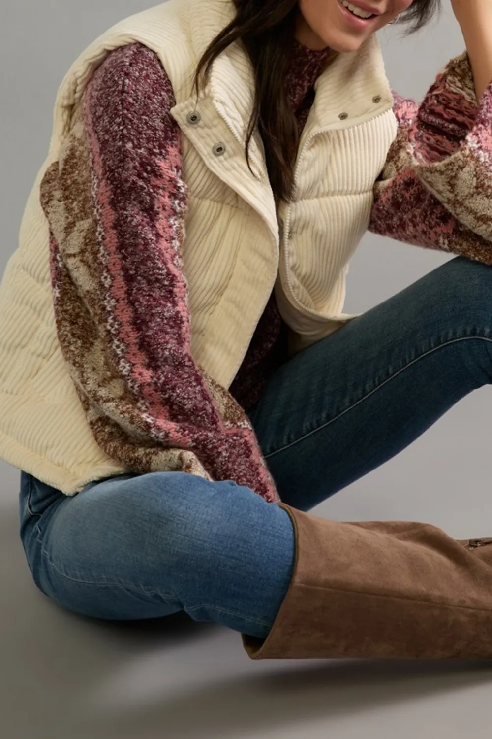 Cream Corduroy Vest