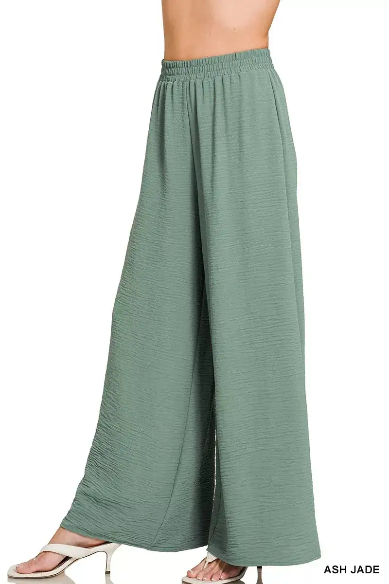 Everyday Woven Airflow Elastic Waistband Pants