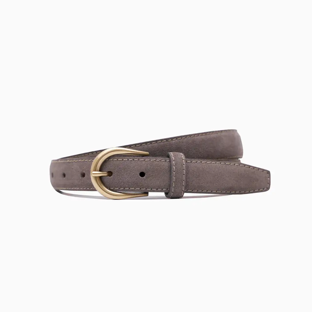 Polished Suede Waist Belt