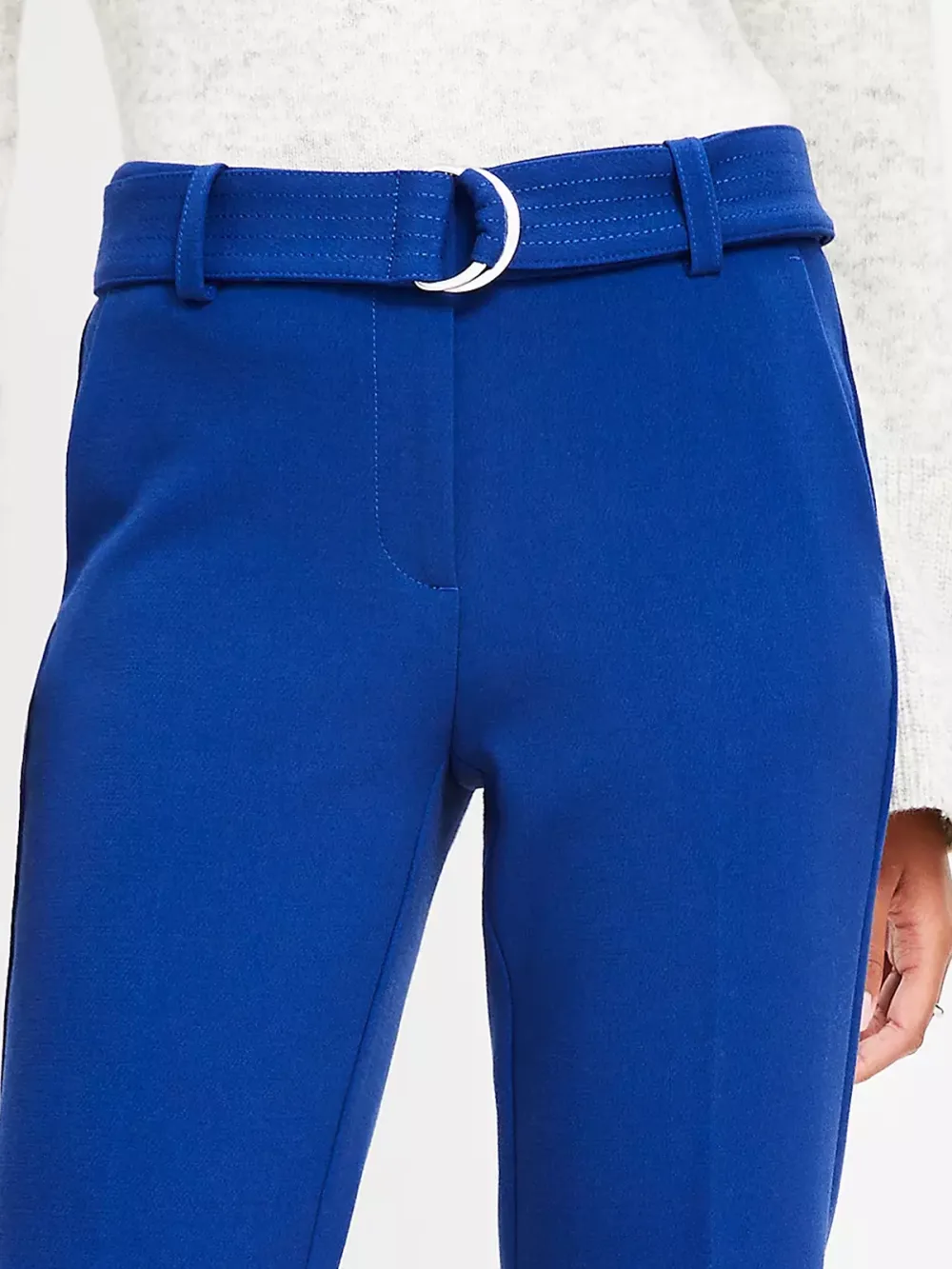 Belted Riviera Slim Pants In Doubleface