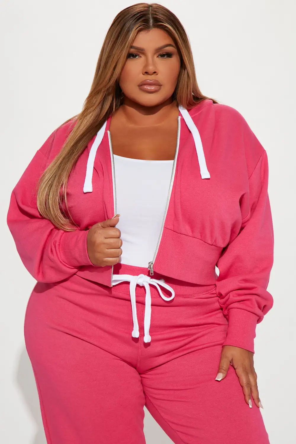 Chill Mode Hoodie And Jogger Set - Pink