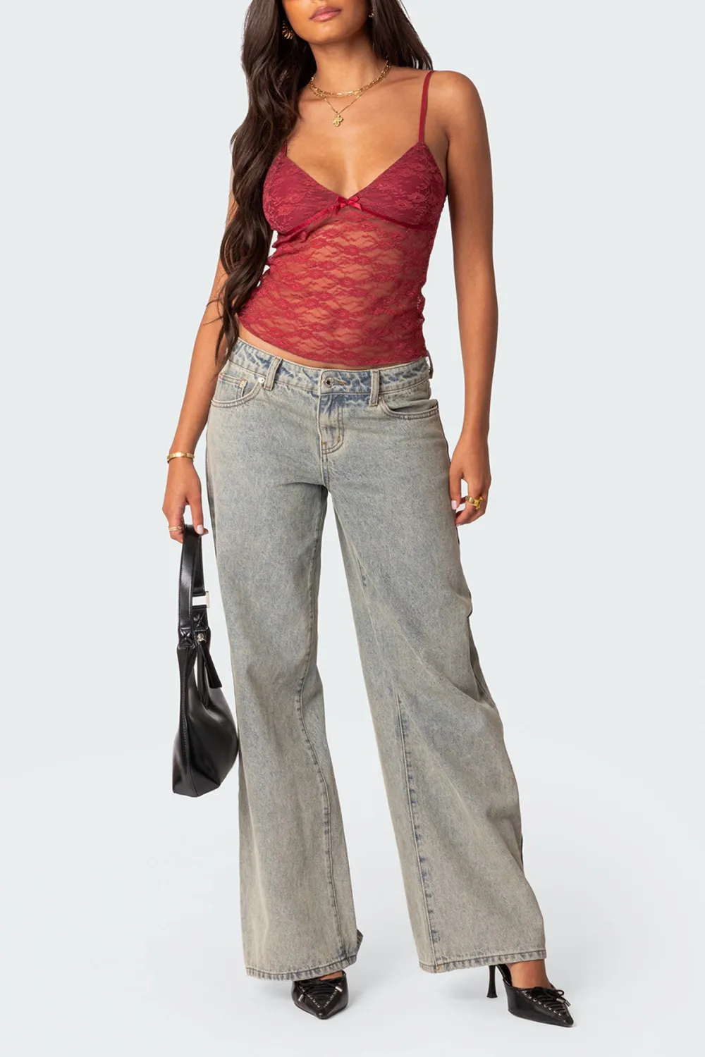 Sexy See-Through Lace Tank Top