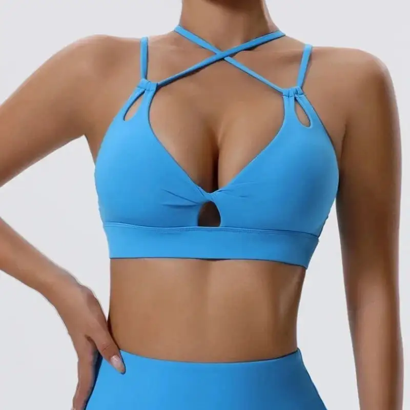 Convertible-Strap V-Neck Sports Bra